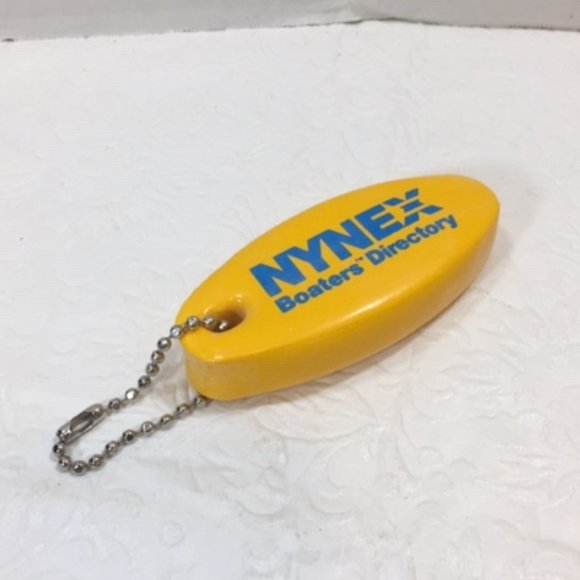 VTG 80's NYNEX Boaters' Directory-2 Yellow Floating Key Chains-1 Yellow Koozie - Picture 4 of 6